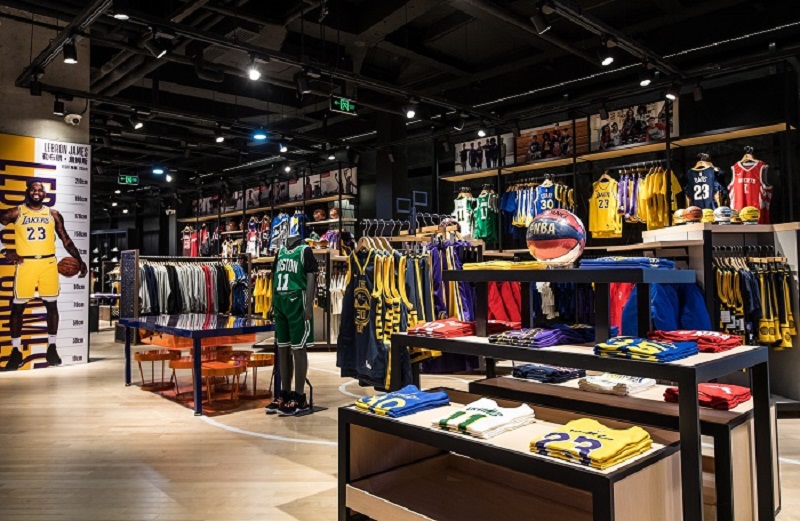軌道射燈 應用于NBA style服裝店鋪照明案例